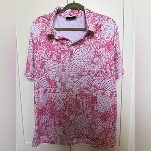 Men’s tropical print Yatta Golf tee